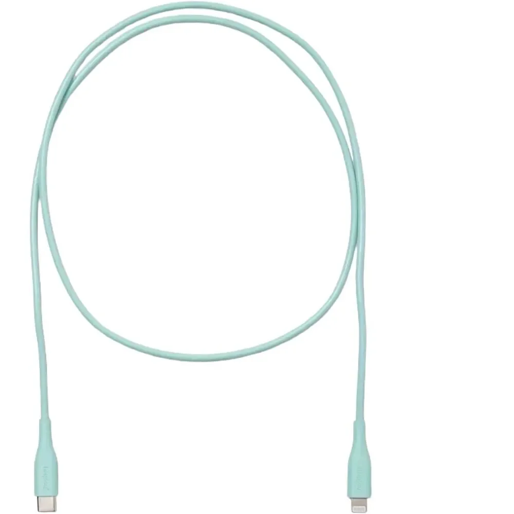 Lightning to USB-C Round Cable MFi Certified 3ft Teal Fast Charger iPhone iPad